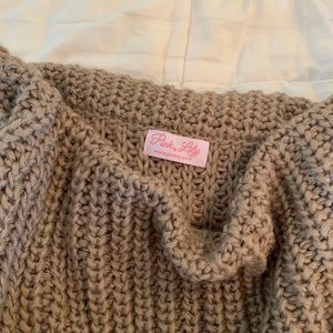 off shoulder cozy sweater